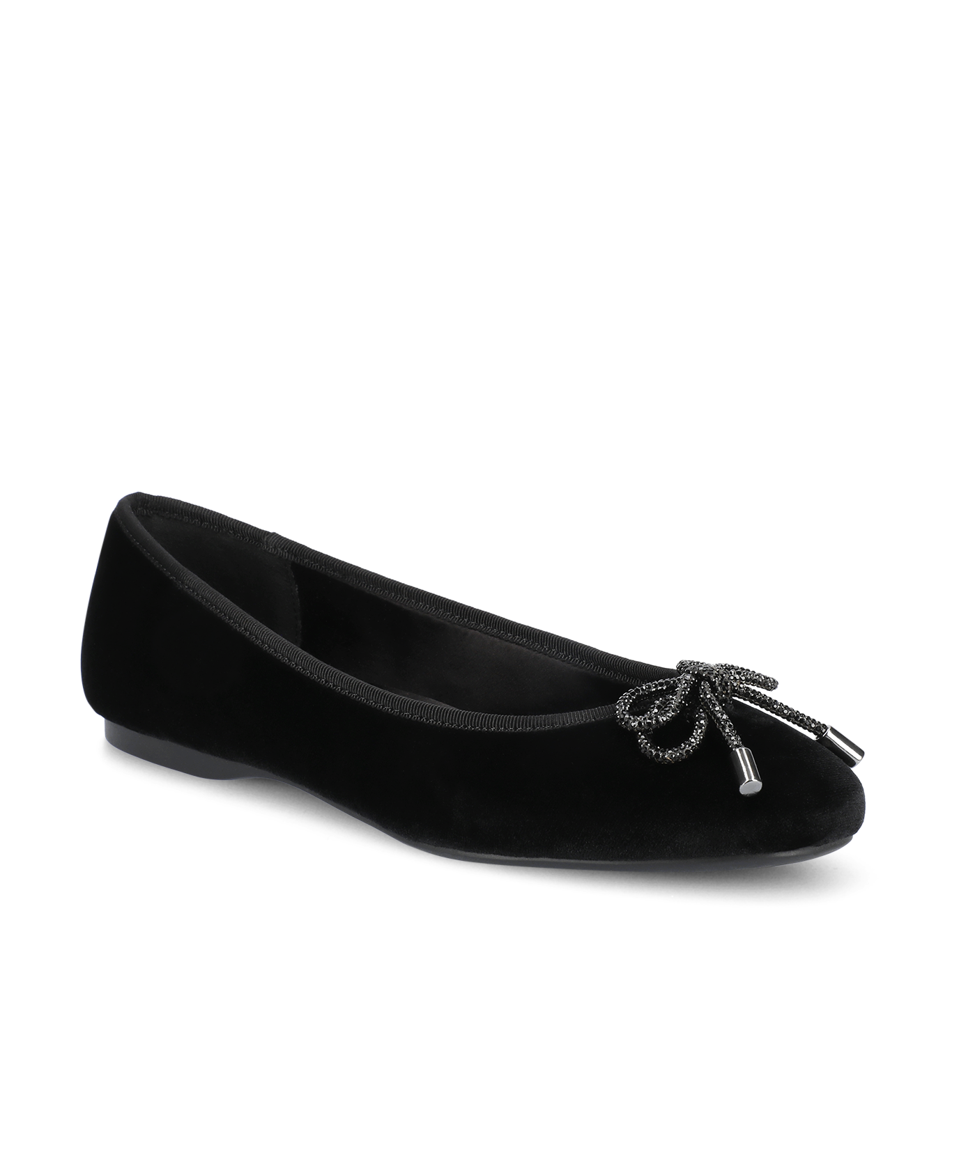 The Hummingbird - Black Velvet Jeweled Bow